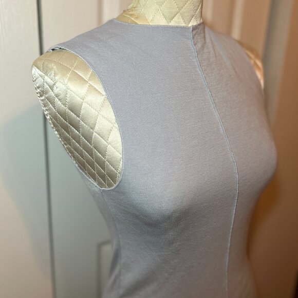 ZARA Light Gray Sleeveless Tank Top Crew Neck Shirt, Size M - Picture 7 of 8